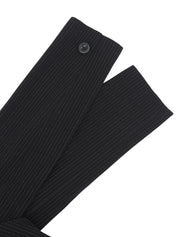 Wool striped pattern jacket in black