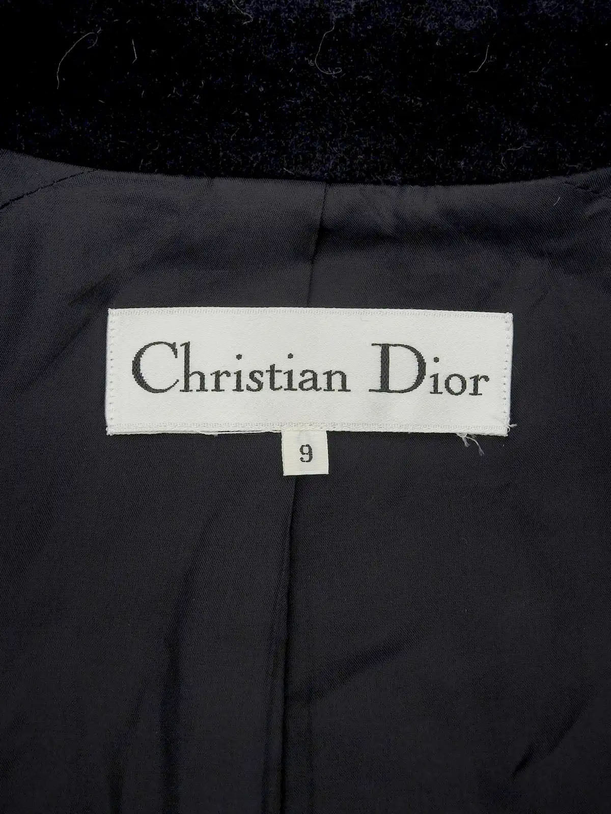 Logo Button Wool Coat in Black