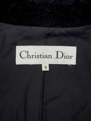 Logo Button Wool Coat in Black