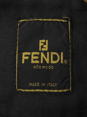 Leopard Print Logo Button Pants in Brown