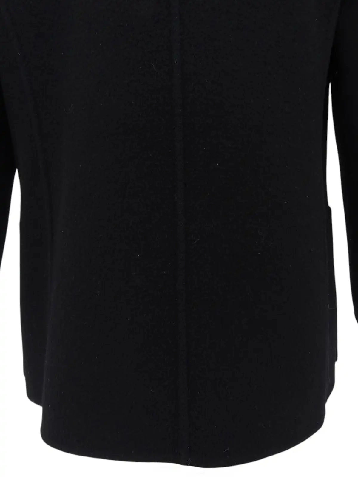 Wool logo button double-breasted jacket in black