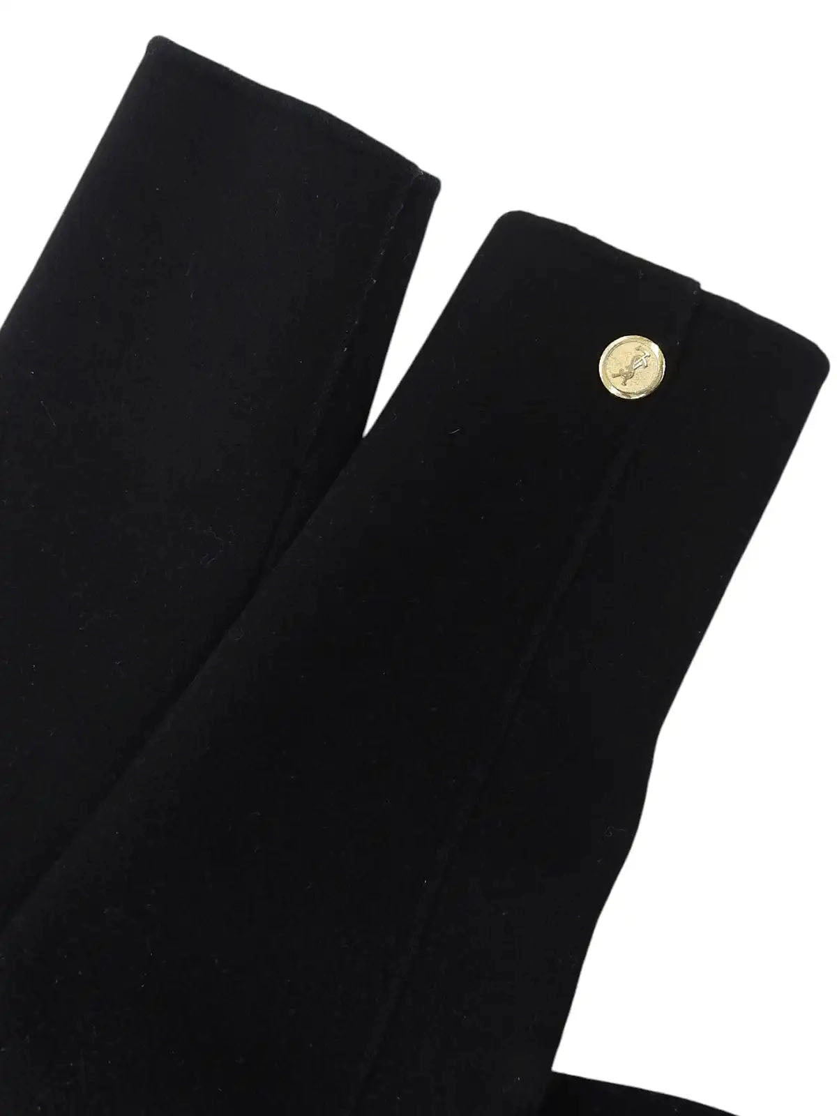 Wool logo button double-breasted jacket in black