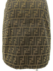 Zucca印花半身裙 棕色