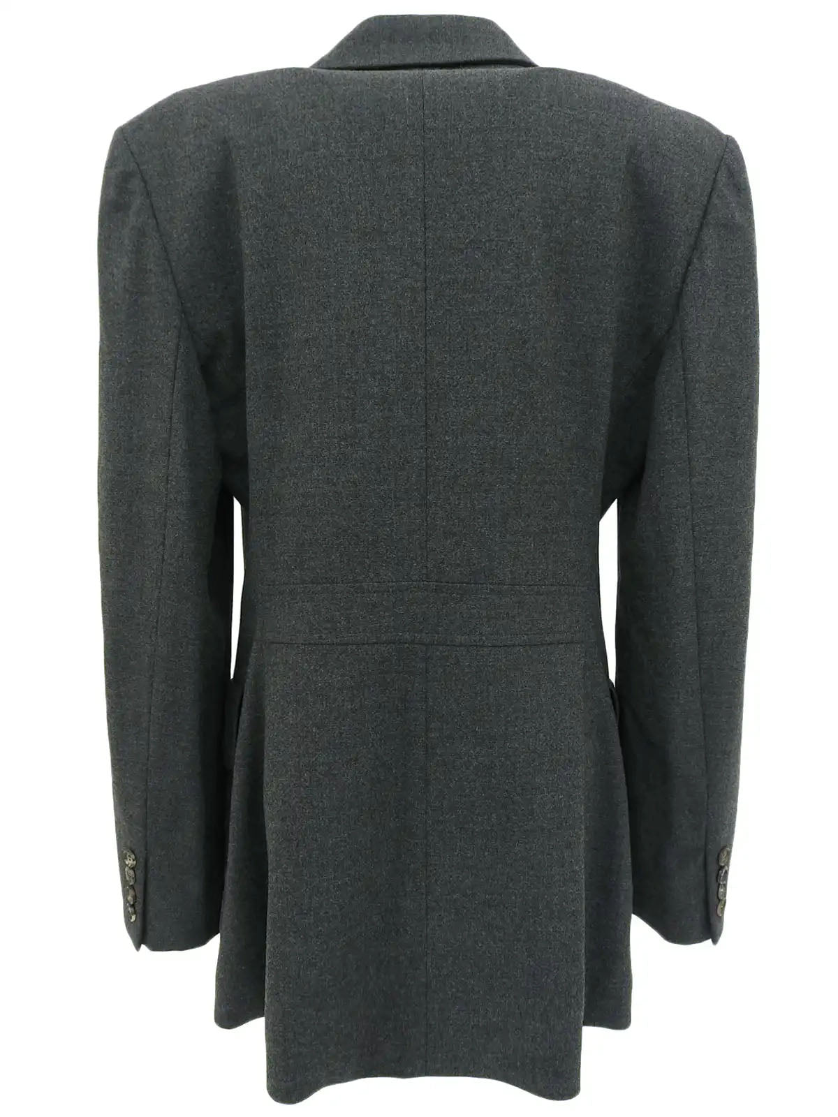 ウールロゴボタンジャケット　グレー