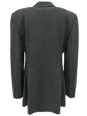 ウールロゴボタンジャケット　グレー