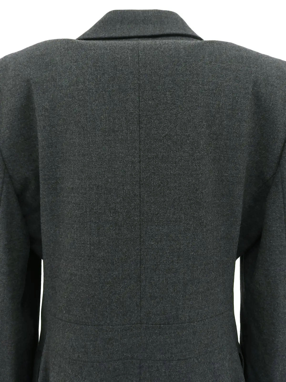 ウールロゴボタンジャケット　グレー