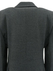 ウールロゴボタンジャケット　グレー