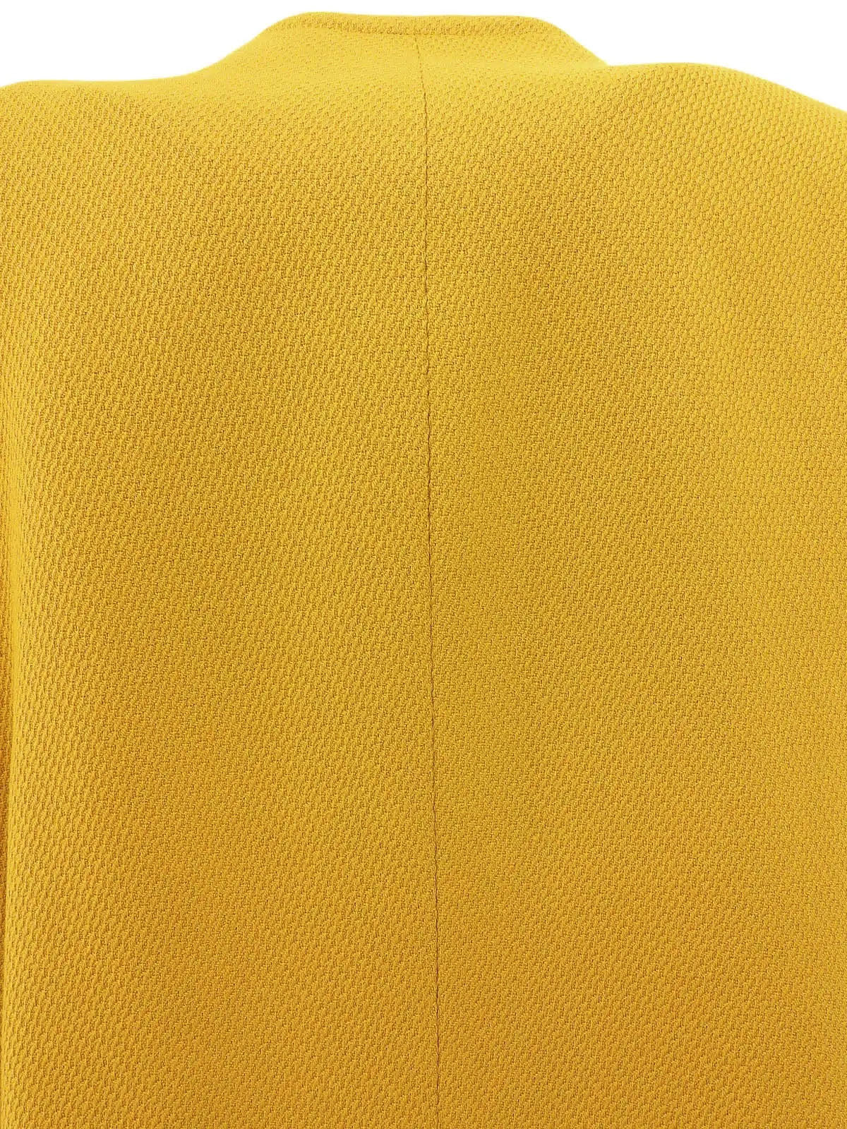 ウールデザインロゴボタンノーカラージャケット マスタード