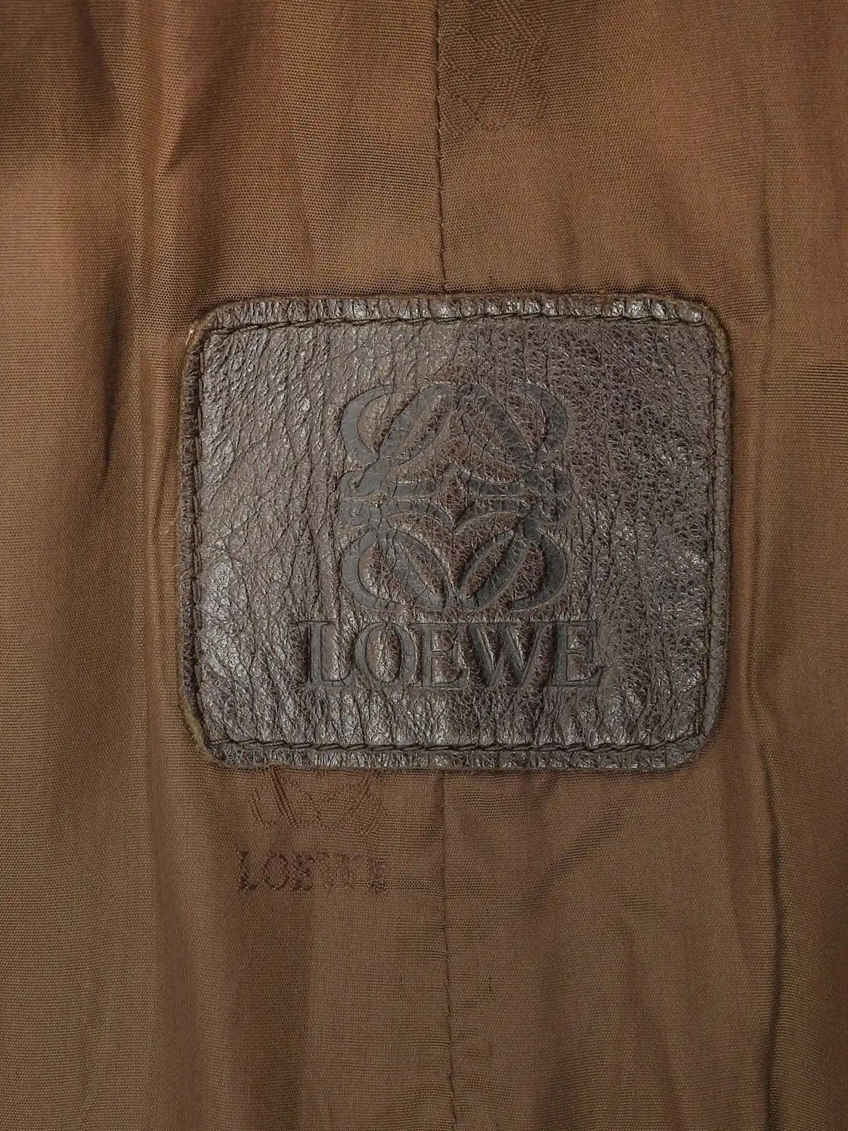 Brown leather flight jacket