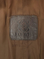 Brown leather flight jacket
