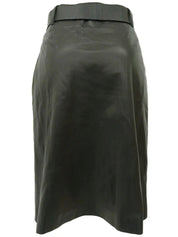 ロゴプレートレザースカート ブラック