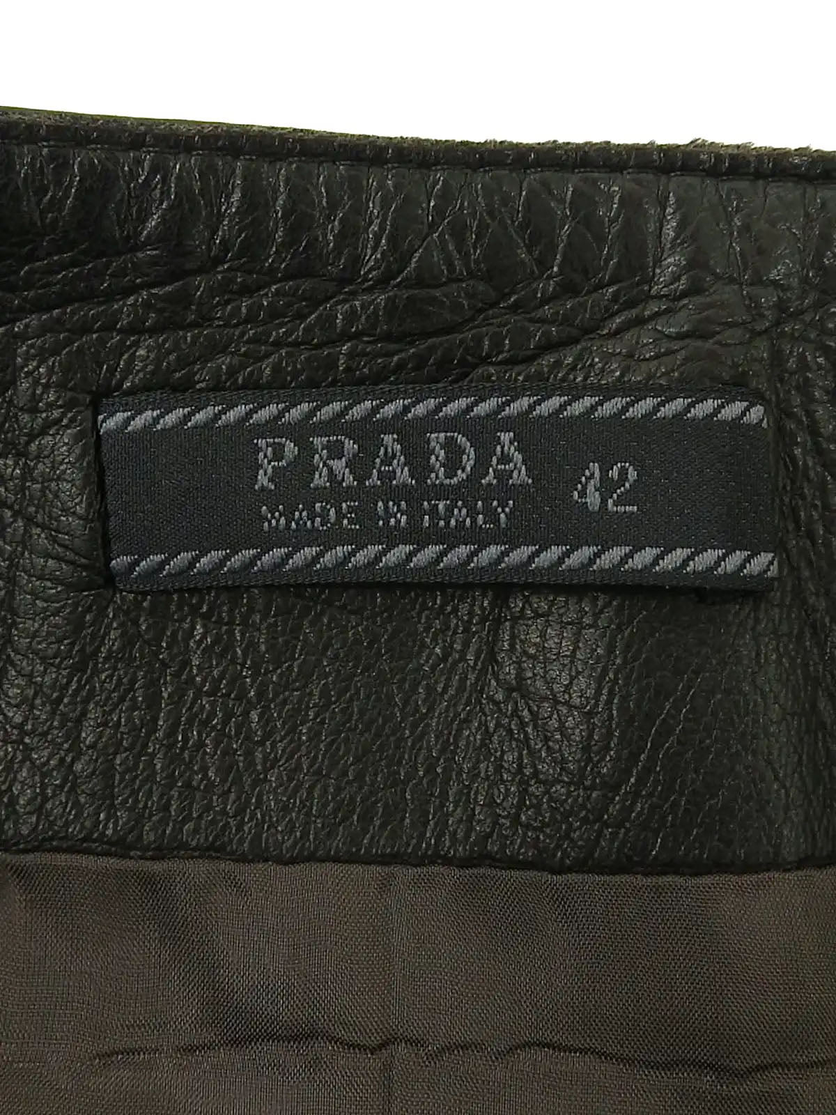 ロゴプレートレザースカート ブラック