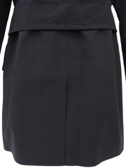 Mackintosh collaboration logo button trench coat in charcoal gray