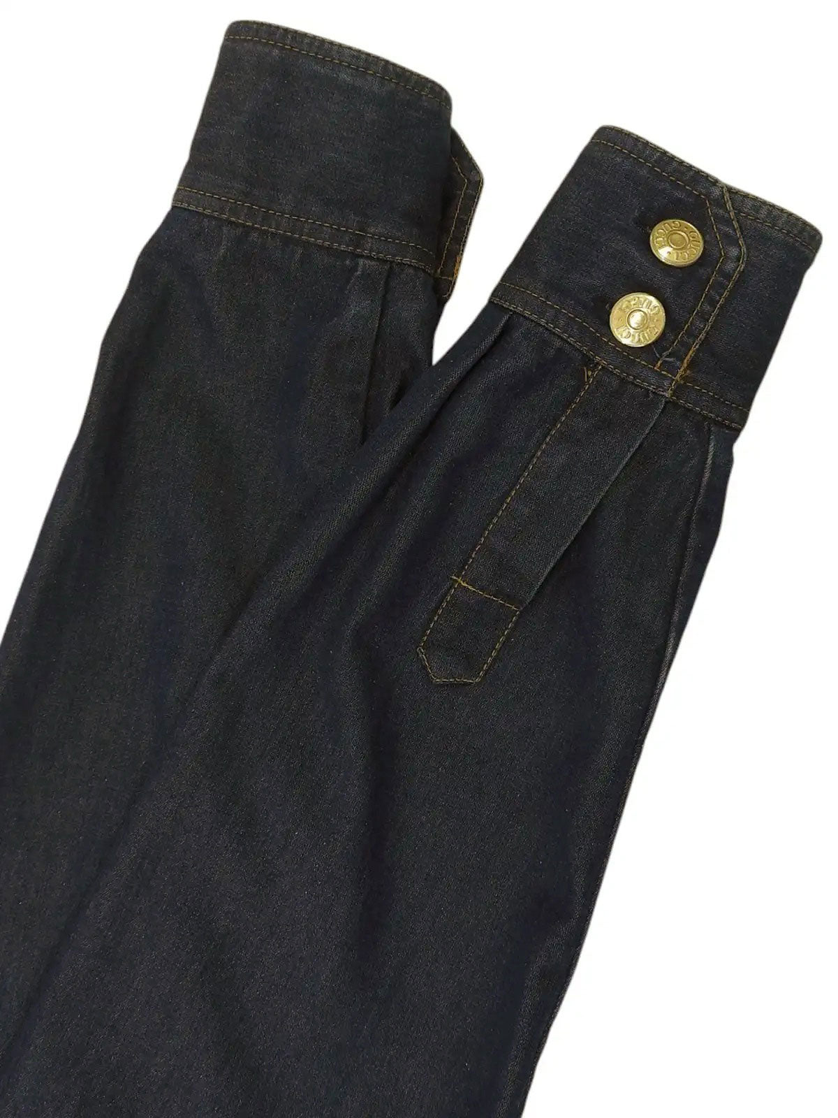 Logo Button Denim Shirt in Indigo