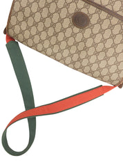 キャンバスGGパターンシェリーラインショルダーバッグ　ブラウン