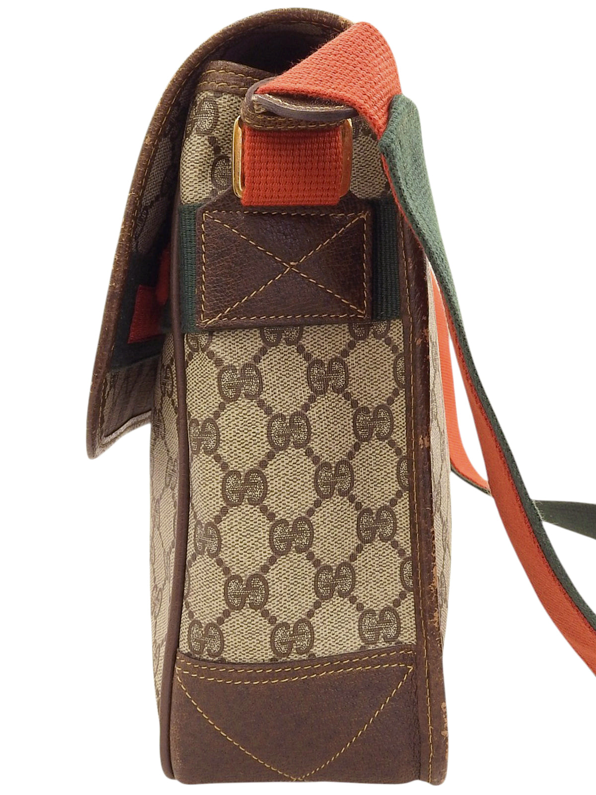 Canvas GG Pattern Sherry Line Shoulder Bag Brown