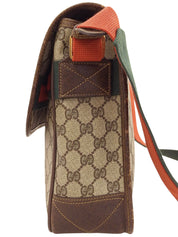 Canvas GG Pattern Sherry Line Shoulder Bag Brown