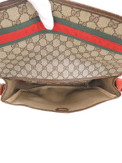 Canvas GG Pattern Sherry Line Shoulder Bag Brown