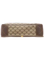 Canvas GG Pattern Sherry Line Shoulder Bag Brown