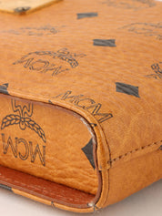 标志图案肩背包 驼色