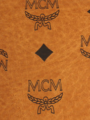 Logo Pattern Shoulder Bag in Camel