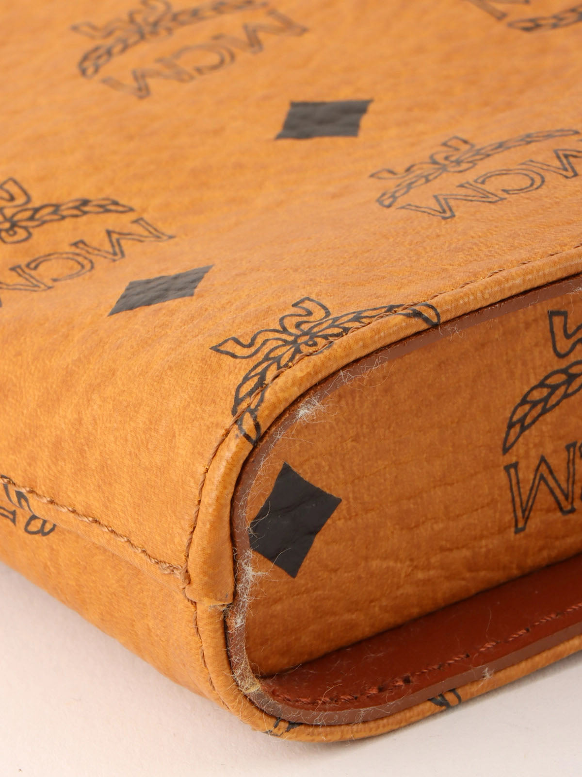 Logo Pattern Shoulder Bag in Camel