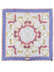 缎带图案围巾 灰色/多色