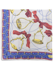 缎带图案围巾 灰色/多色