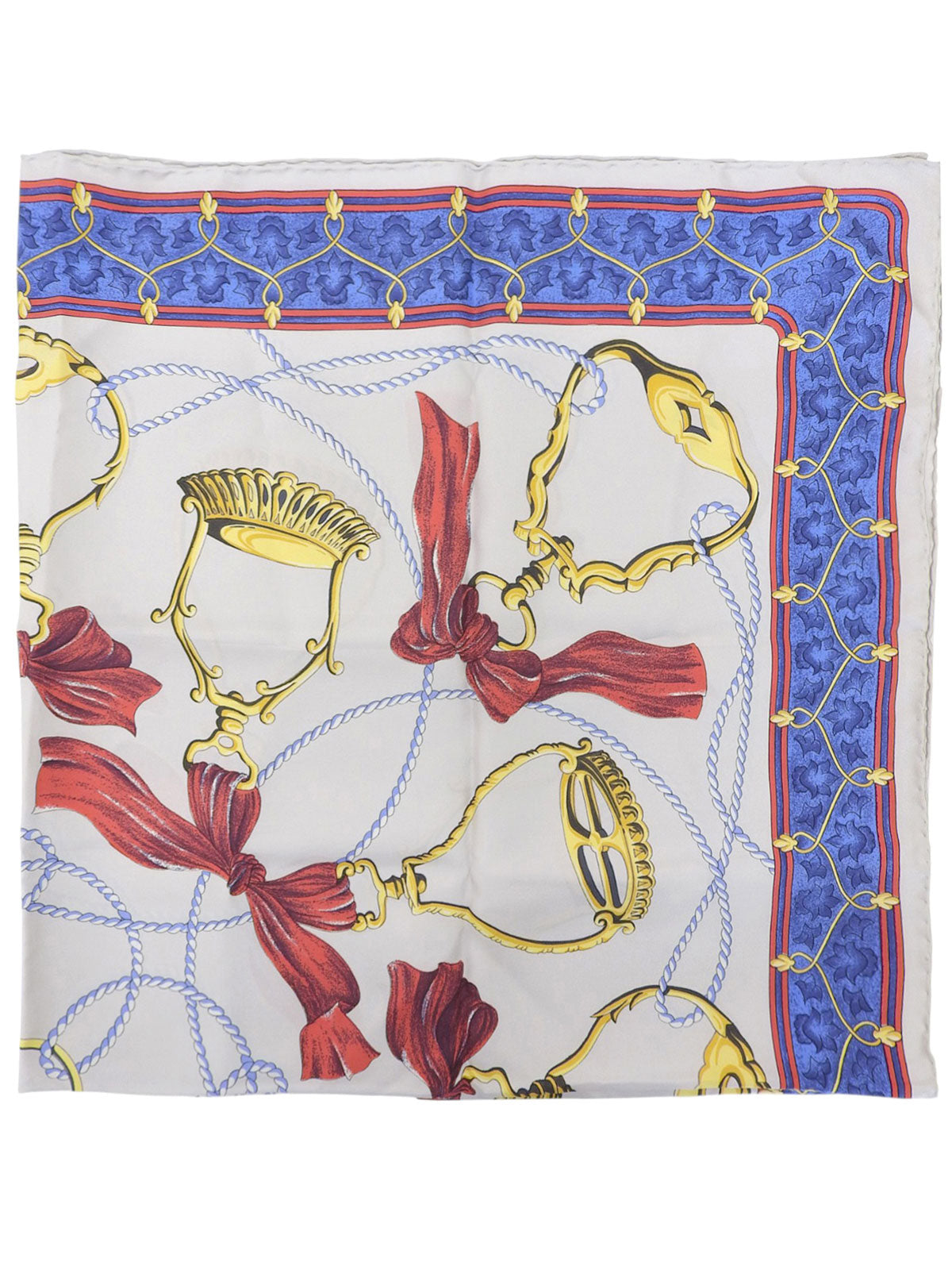 缎带图案围巾 灰色/多色