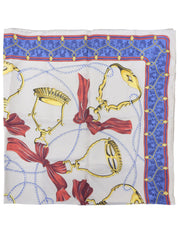 缎带图案围巾 灰色/多色