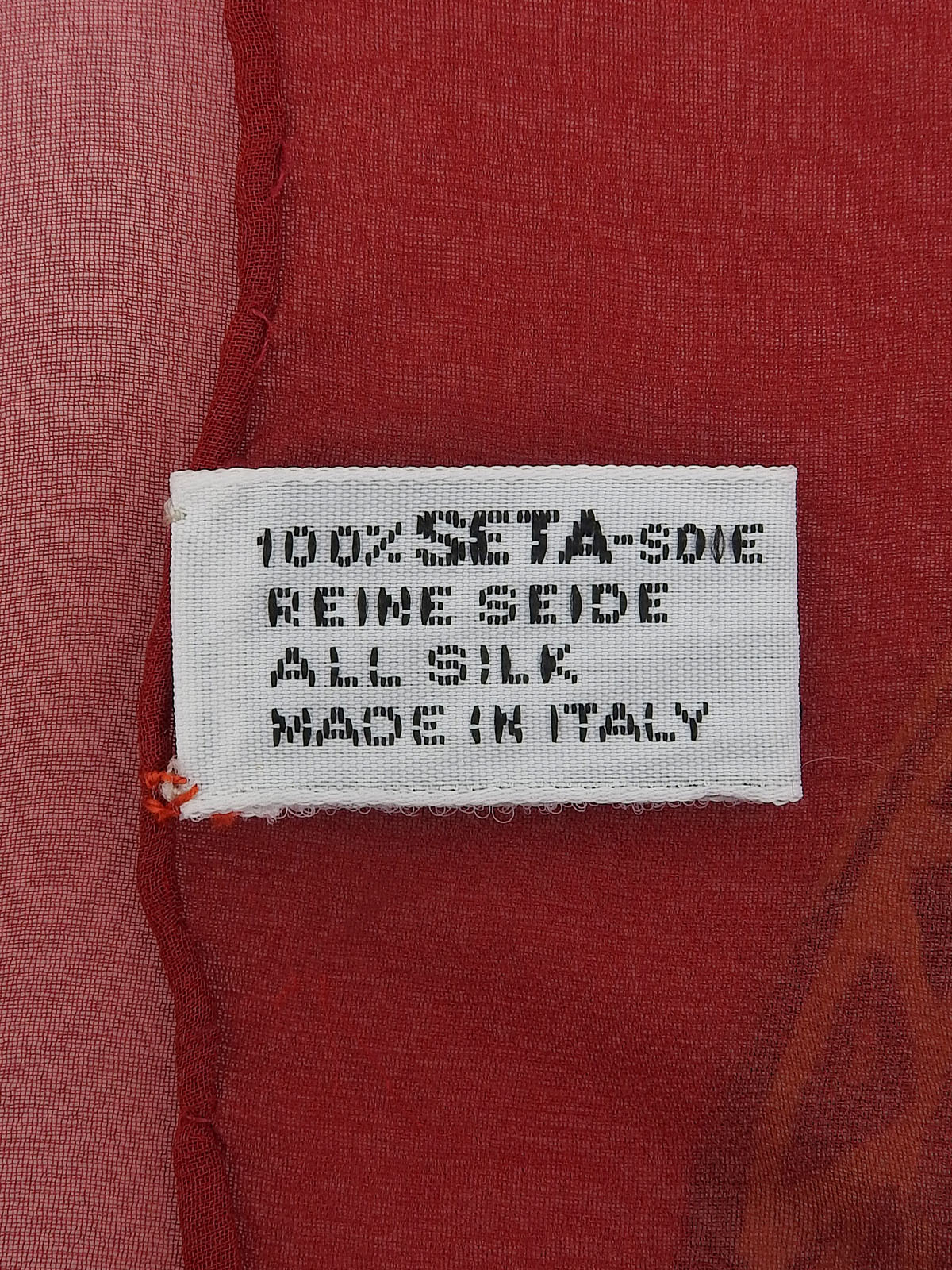 Chain Coin Pattern Scarf in Red/Multi