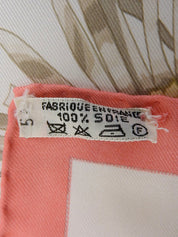 Carré 90 FLEURS et CARLINES 图案围巾 白色/多色