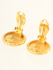 Round CC Mark Earrings Gold