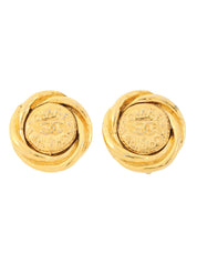 ラウンドロゴCCマークイヤリング ゴールド