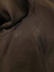 Tweed CC Mark Collarless Jacket in Brown/Multi