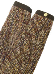 Tweed CC Mark Collarless Jacket in Brown/Multi