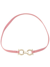 Gancini Plate Choker Purple