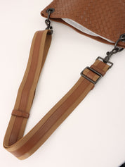 Brown Intrecciato Shoulder Bag