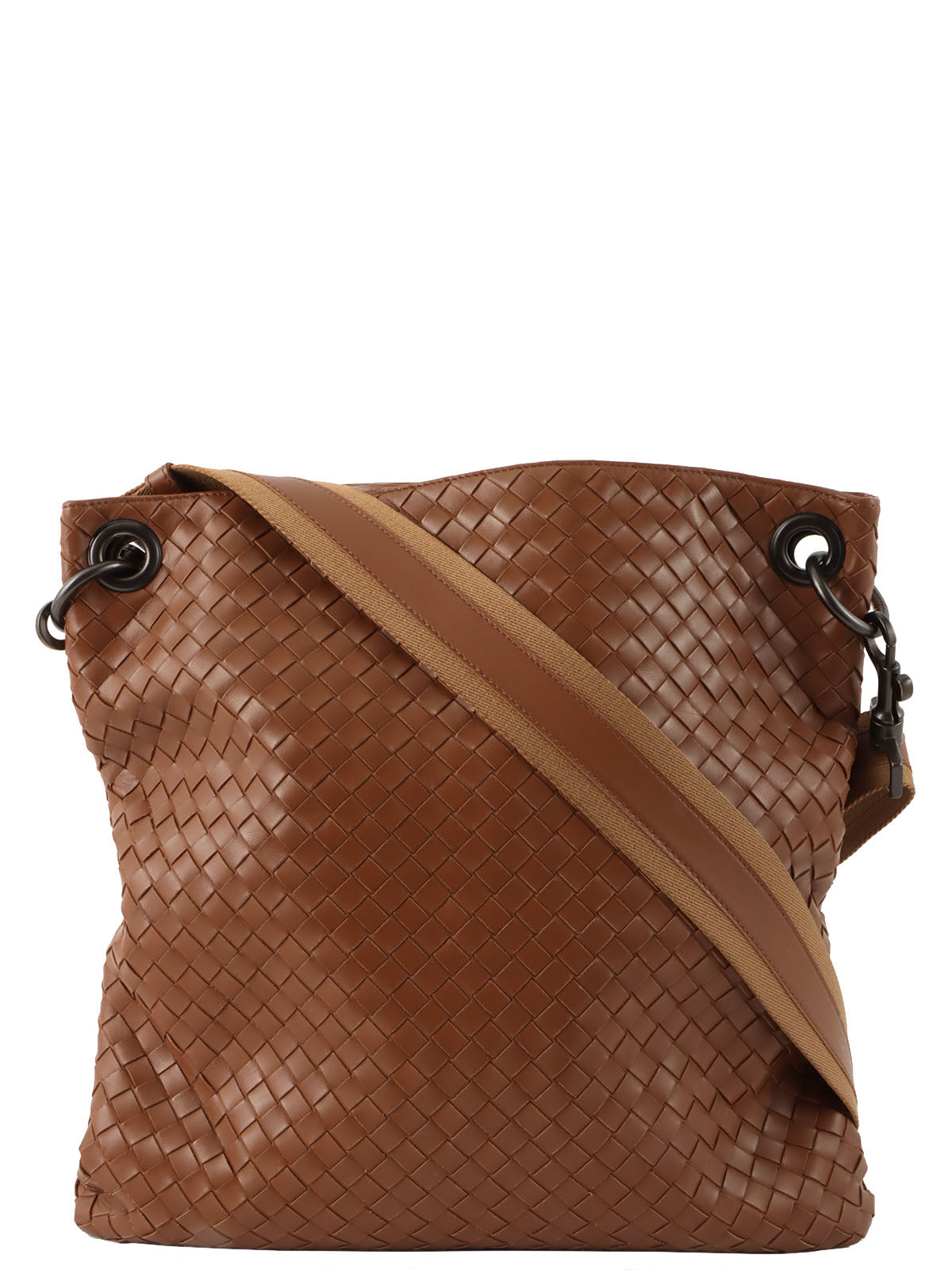 Brown Intrecciato Shoulder Bag