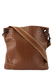 Brown Intrecciato Shoulder Bag