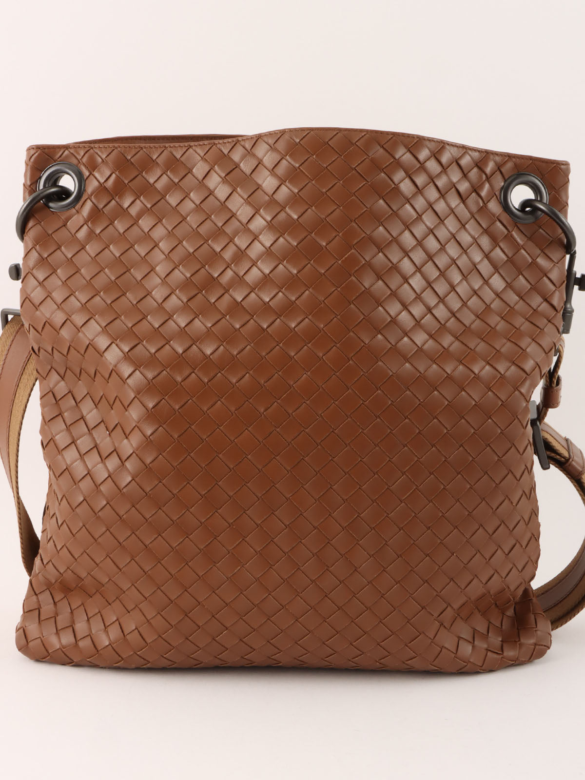 Brown Intrecciato Shoulder Bag