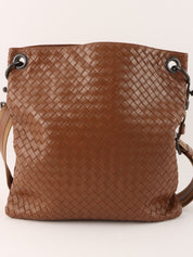 Brown Intrecciato Shoulder Bag