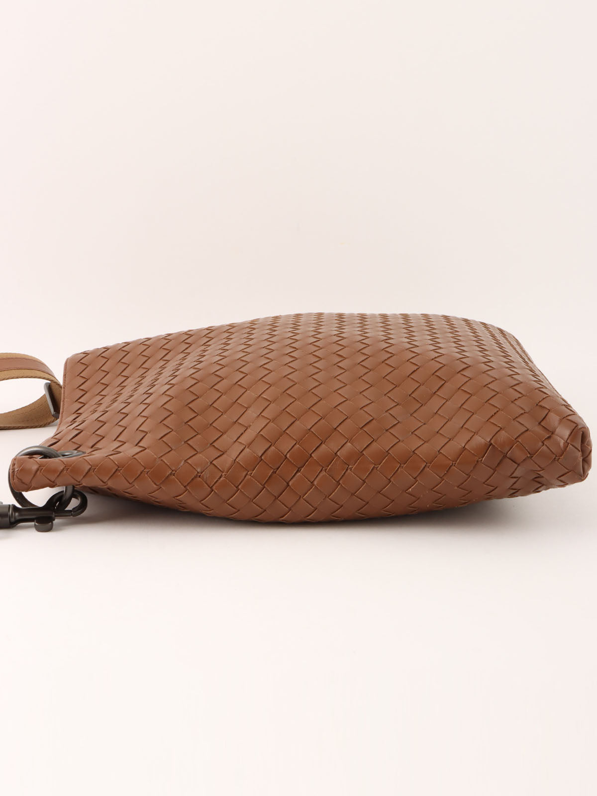 Brown Intrecciato Shoulder Bag