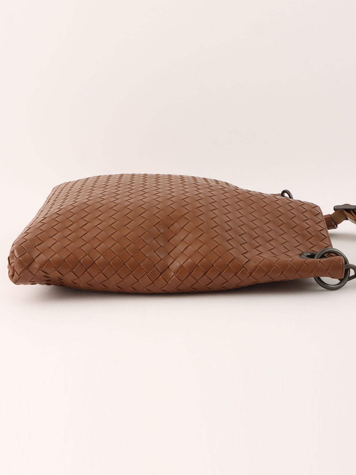 Brown Intrecciato Shoulder Bag