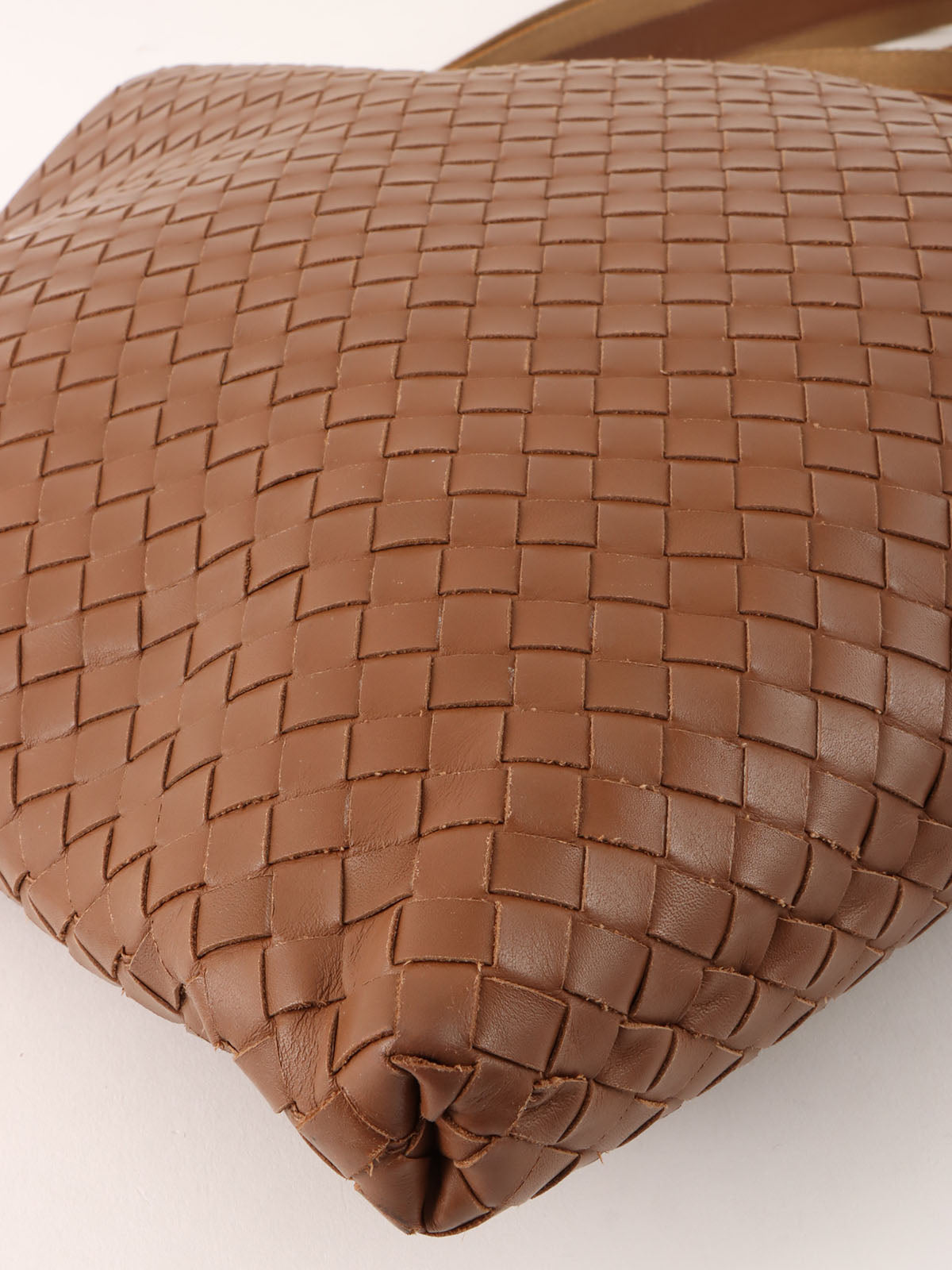 Brown Intrecciato Shoulder Bag