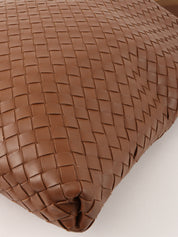 Brown Intrecciato Shoulder Bag