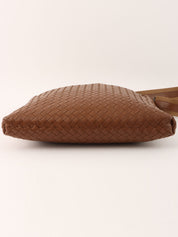 Brown Intrecciato Shoulder Bag
