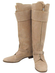 スエードロングブーツ ベージュ