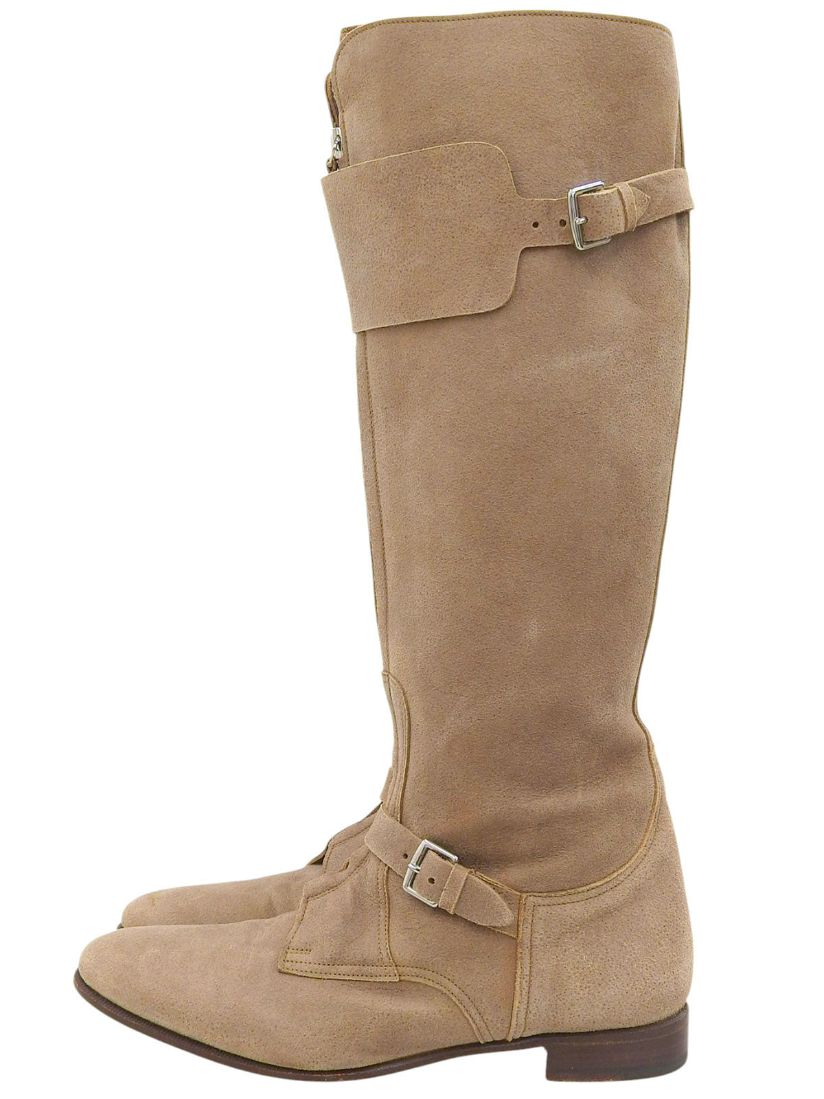 スエードロングブーツ ベージュ