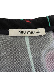 フラワーパターンノースリーブワンピース ブラック/マルチ